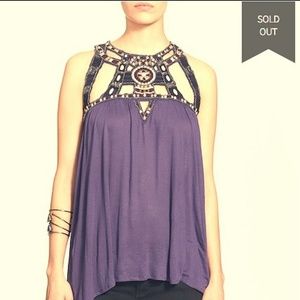 Never worn Free People Embellished Tank